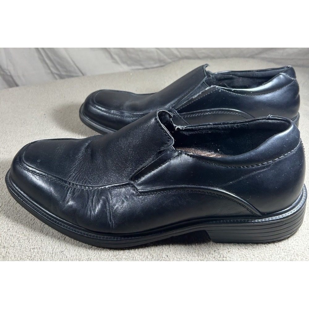 Giorgio Brutini Black Leather Slip-On Square Toe Dress Shoe Loafer Men's Sz 10M